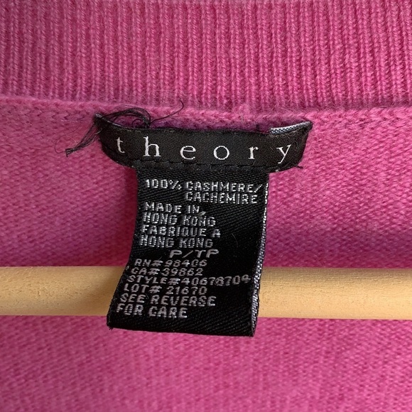 Theory Long Sleeve Purple Cashmere Cardigan sz P - Picture 5 of 7